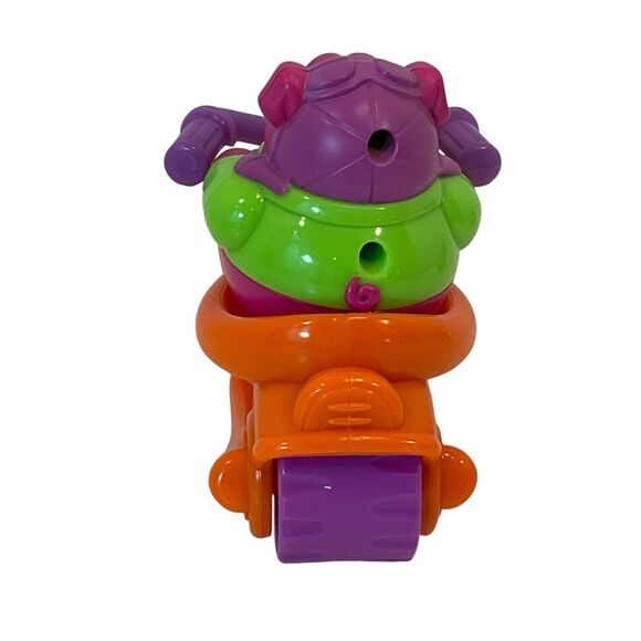 Hasbro Weebles Wobble Orange Motorcycle Scooter & Riders 2003 Playskool 3Pc Lot - Picture 6 of 8